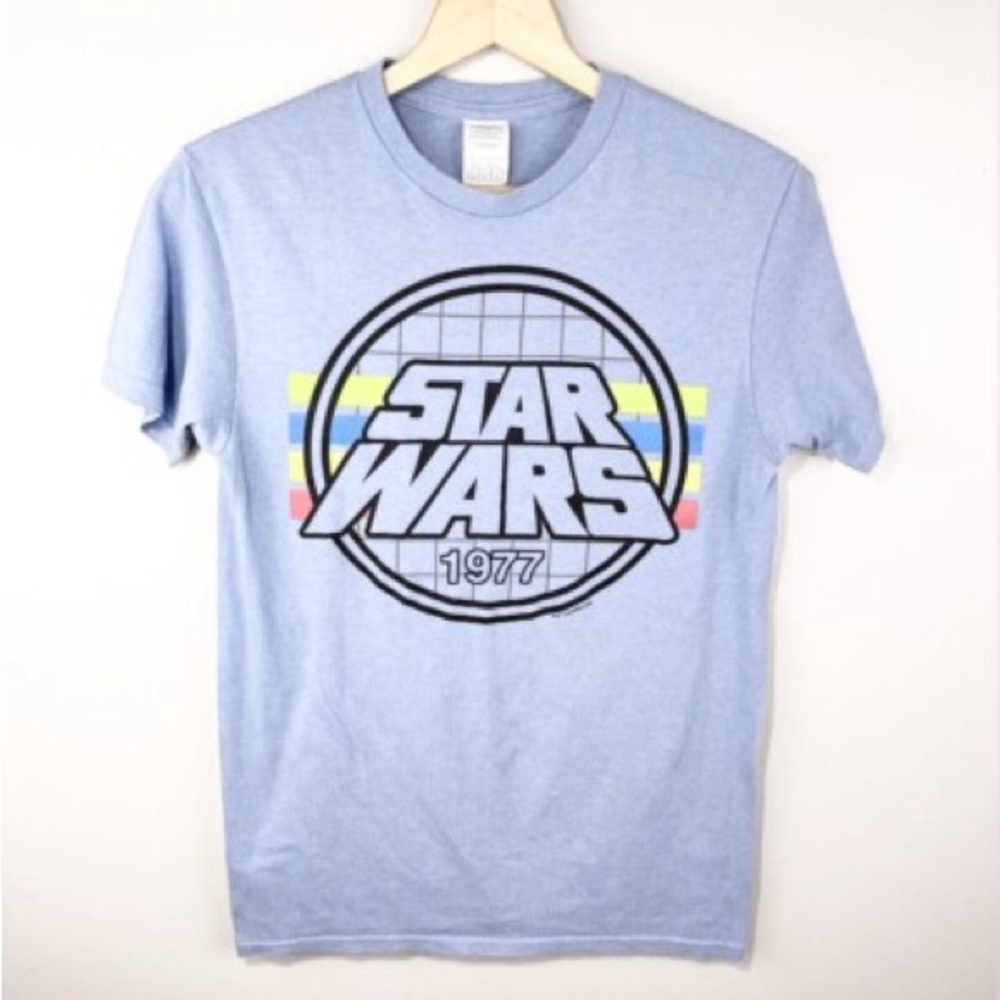 Star Wars 1977 Vintage Spell Out T-Shirt — Blue Men’s‎ Large
